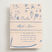 "chomchom" - Bridal Shower Invitations in Royal by chocomocacino - Assembled with Belly Band
