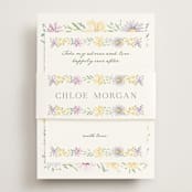 "Wild Flowers" - Bridal Shower Invitations in Meadow by Petra Kern - Assembled with Belly Band