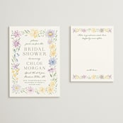 "Wild Flowers" - Bridal Shower Invitations in Meadow by Petra Kern - Matching Enclosure Card