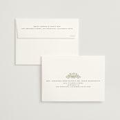 "Traditional Monogram" - Bridal Shower Invitations in Olive by Erin Deegan - FREE Recipient Addressing