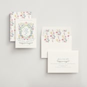 "wildflowers crest" - Bridal Shower Invitations in Flower Braid by Petra Kern - Assembled