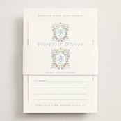 "wildflowers crest" - Bridal Shower Invitations in Flower Braid by Petra Kern - Assembled with Belly Band