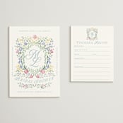 "wildflowers crest" - Bridal Shower Invitations in Flower Braid by Petra Kern - Matching Enclosure Card