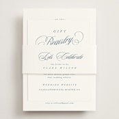"Clara" - Bridal Shower Invitations in Coastal by Kelly Schmidt - Assembled with Belly Band
