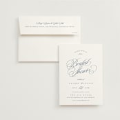 "Clara" - Bridal Shower Invitations in Coastal by Kelly Schmidt - Invitation with Envelope
