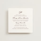 "East Coast Formal" - Bridal Shower Invitations in Mahogany by Katie Ylinen - Front