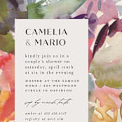 "Pretty" - Bridal Shower Invitations in Peach by Lori Wemple - Detail