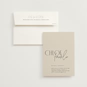 "Layered" - Bridal Shower Invitations in Natural by Kelly Schmidt - Invitation with Envelope