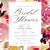 "Magic Flowers" - Bridal Shower Invitations in Petal by Lori Wemple - Detail