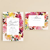 "Magic Flowers" - Bridal Shower Invitations in Petal by Lori Wemple - Matching Enclosure Card