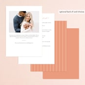 "Floral Tapestry" - Bridal Shower Invitations in Sunset by Robert and Stella - Back of Card Options