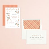 "Floral Tapestry" - Bridal Shower Invitations in Sunset by Robert and Stella - Assembled