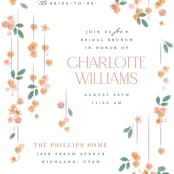 "Floral Tapestry" - Bridal Shower Invitations in Sunset by Robert and Stella - Detail