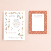 "Floral Tapestry" - Bridal Shower Invitations in Sunset by Robert and Stella - Matching Enclosure Card
