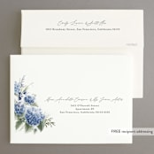 "English Garden" - Bridal Shower Invitations in Sky by Kate Ahn - FREE Recipient Addressing