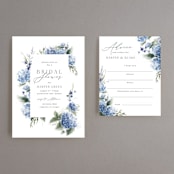 "English Garden" - Bridal Shower Invitations in Sky by Kate Ahn - Matching Enclosure Card