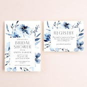 "Blu" - Bridal Shower Invitations in Sapphire by Petra Kern - Matching Enclosure Card