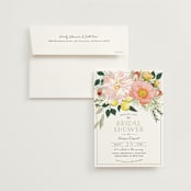 "Spring Blooms" - Bridal Shower Invitations in Blush by Susan Moyal - Invitation with Envelope
