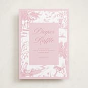 "Baby Toile" - Baby Shower Party Signs in Blush by Teju Reval - Front
