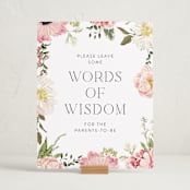 "Timeless Blooms" - Baby Shower Party Signs in Peony by Susan Moyal - In Use