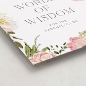 "Timeless Blooms" - Baby Shower Party Signs in Peony by Susan Moyal - Detail