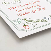 "Locally Grown Sketch" - Baby Shower Party Signs in Meadow by Jenna Holcomb - Detail