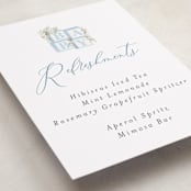 "Botanical Blocks" - Baby Shower Party Signs in Baby Blue by Itsy Belle Studio - Detail