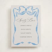 "Vintage Bow" - Baby Shower Party Signs in Baby Blues by Lehan Veenker - Front