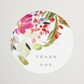 "Garden Floral Dash" - Bridal Shower Favor Stickers in Confetti by Grace Kreinbrink - Front