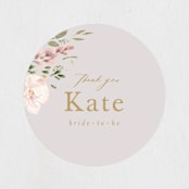 "Bridal Cake" - Bridal Shower Favor Stickers in Mist by Itsy Belle Studio - Front