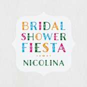 "fun fiesta" - Bridal Shower Favor Stickers in Confetti by Jennifer Lew - Front