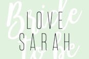 "Modern Bride" - Bridal Shower Favor Stickers in Lime by Chasity Smith - In Use