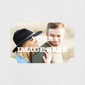 "The Big Picture" - Bridal Shower Favor Stickers in Ivory by Minted - Front