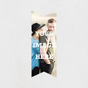 "The Big Picture" - Bridal Shower Favor Stickers in Ivory by Minted - Front