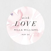"Florista Modernista" - Bridal Shower Favor Stickers in Azalea by Petra Kern - Front