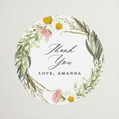 "Organic Florals" - Bridal Shower Favor Stickers in Blush by Susan Moyal - Front