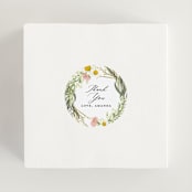 "Organic Florals" - Bridal Shower Favor Stickers in Blush by Susan Moyal - In Use