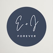 "Marked" - Bridal Shower Favor Stickers in Navy by JoAnn Jinks - Front