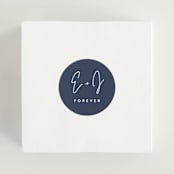 "Marked" - Bridal Shower Favor Stickers in Navy by JoAnn Jinks - In Use