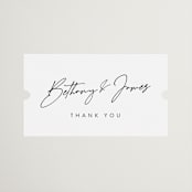 "Signed" - Bridal Shower Favor Stickers in Snow by Nicoletta Savod - Front