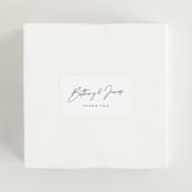 "Signed" - Bridal Shower Favor Stickers in Snow by Nicoletta Savod - In Use