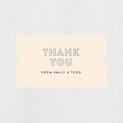 "For Two" - Bridal Shower Favor Stickers in Blush by Sara Hicks Malone - Front