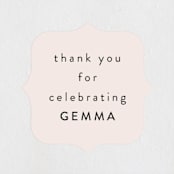"Brunch for the bride" - Bridal Shower Favor Stickers in Blush by Lea Delaveris - Front