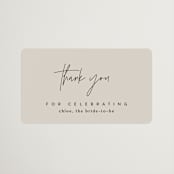 "Layered" - Bridal Shower Favor Stickers in Natural by Kelly Schmidt - Front