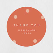 "Confetti" - Bridal Shower Favor Stickers in Rust by Lori Wemple - Front
