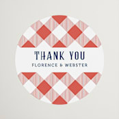 "Backyard Bbq" - Bridal Shower Favor Stickers in Ketchup by Paper Sun Studio - Front