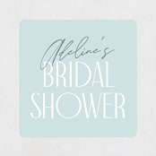 "Versatile" - Bridal Shower Favor Stickers in Bluebell by Pixel and Hank - Front