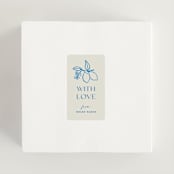 "Mediterraneo" - Bridal Shower Favor Stickers in Cobalt by Pati Cascino - In Use