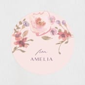 "Sweet Dreams" - Bridal Shower Favor Stickers in Blush by Teju Reval - Front