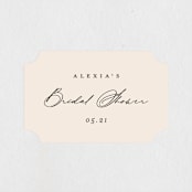 "Elegant Side" - Bridal Shower Favor Stickers in Buttercream by Carolyn MacLaren - Front